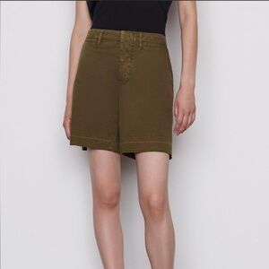 FRAME Le Tomboy trouser short in washed moss 31 NWT